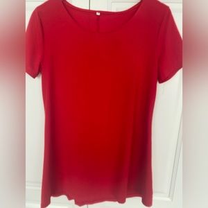 Red T-Shirt Dress. Size Medium